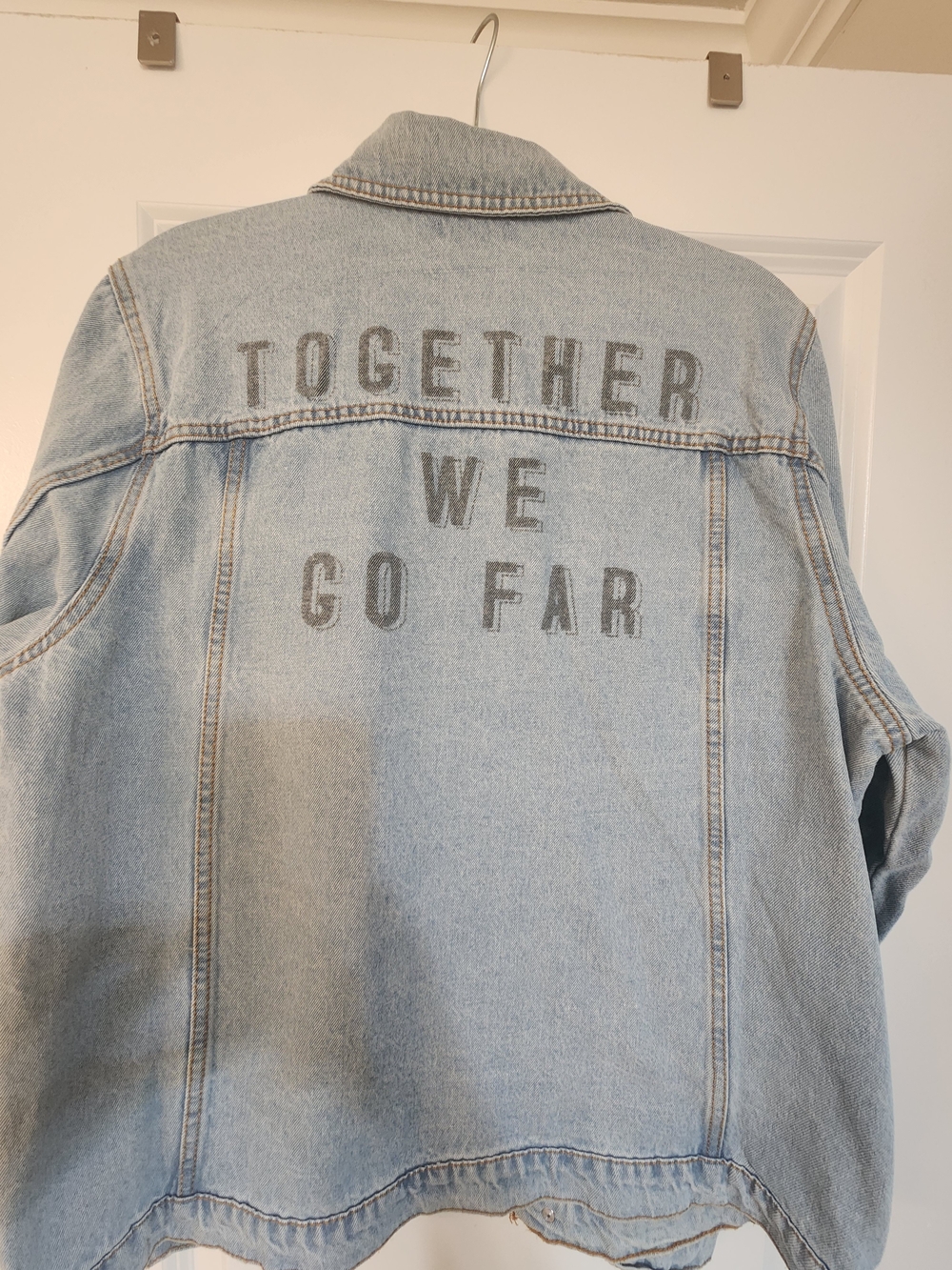 Peloton Light Blue Denim Jacket with Back Script